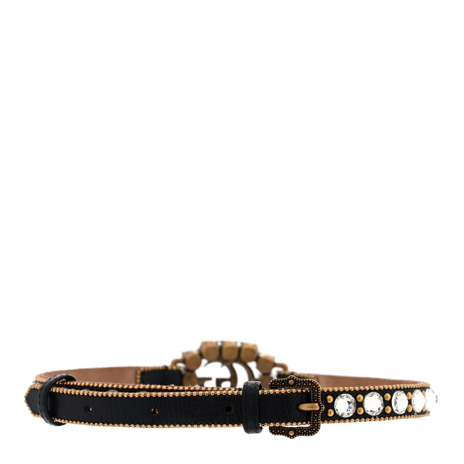 グッチ2021秋冬　CRYSTAL GG CHOKER Gucci Green Crystal-embellished Tennis Gg Choker - Runway