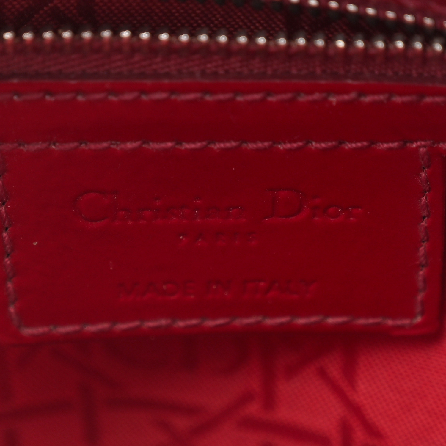 Dior かんざし DIOR レッド CHRISTIAN DIOR Patent Cannage Medium Lady Dior Red 1671189