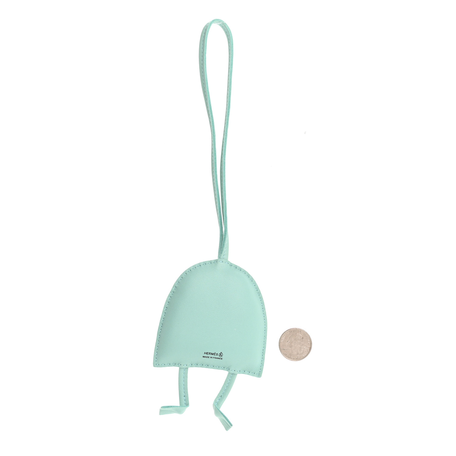 HERMES Lambskin Silk Petit H Hibouton Charm 1663944