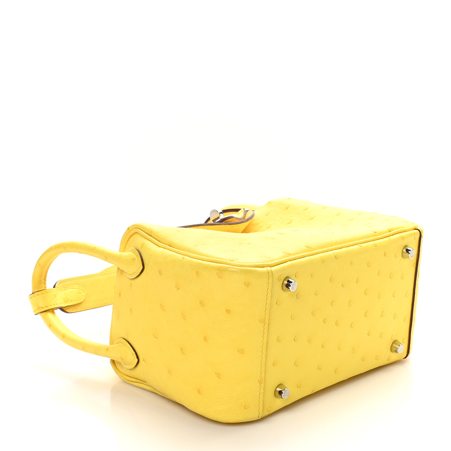 HERMES Ostrich Mini Lindy 20 Jaune Citron 1664166 | FASHIONPHILE
