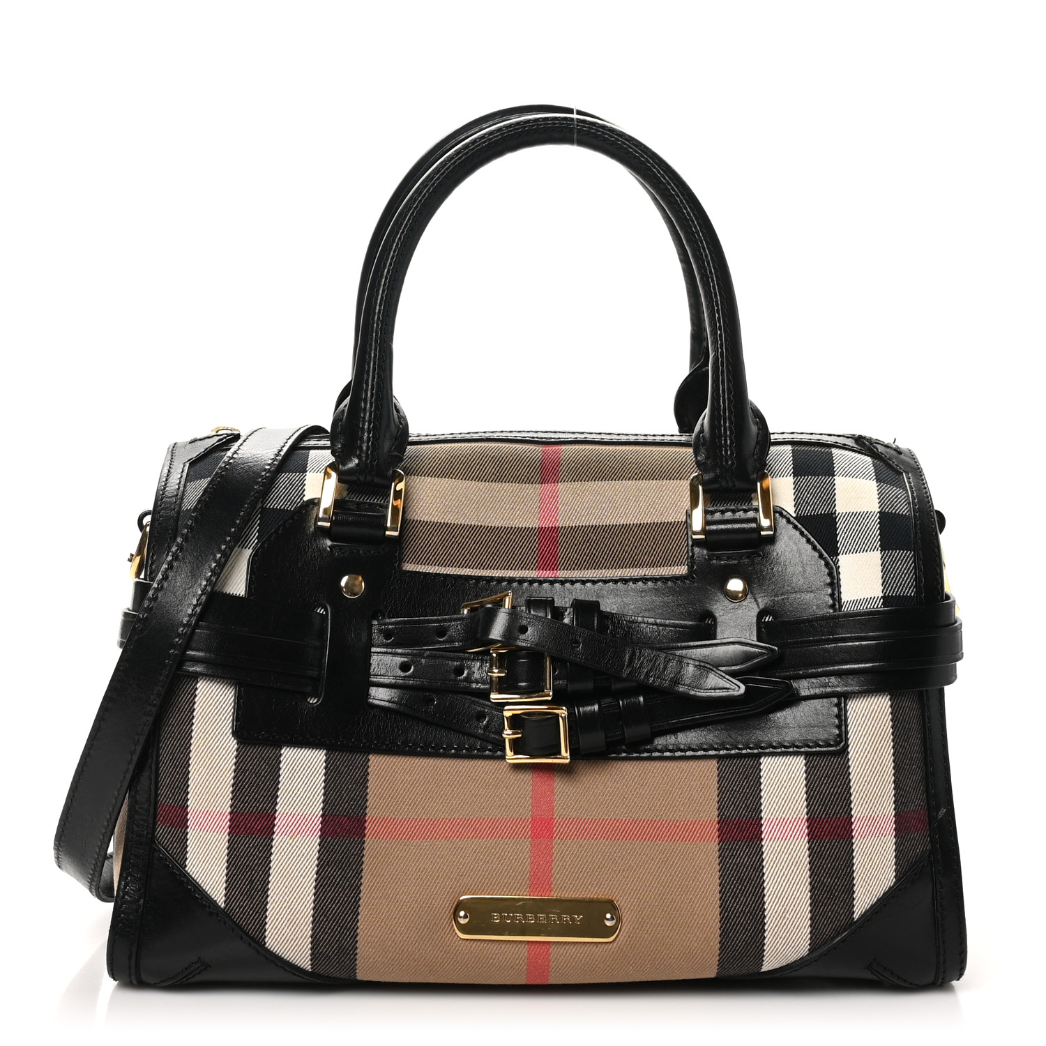 SALE!! BURBERRY◆LL MD BOWLING DFC◆8109789160759 BURBERRY House Check Bridle Calfskin Medium Alchester