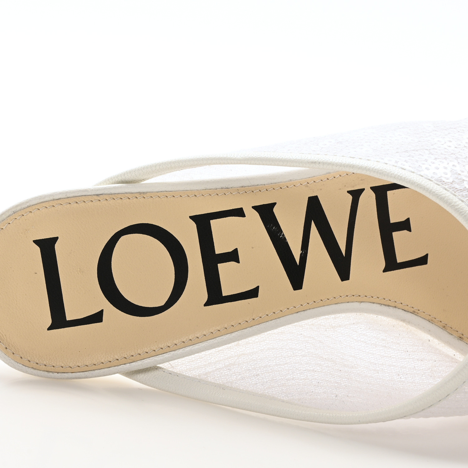 美品　LOEWE ホワイト トイミュール 35 Toy mule in goatskin White - LOEWE