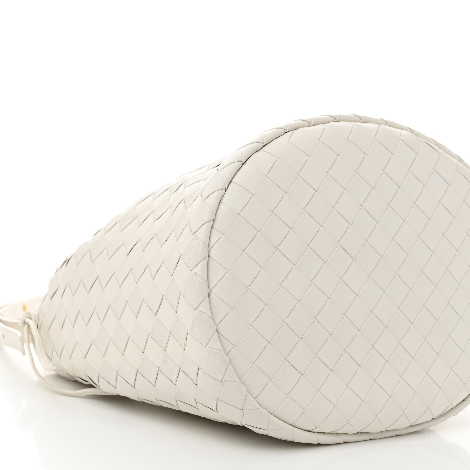 【関税送料込】BOTTEGA VENETA Castello small bucket bag White BOTTEGA VENETA Calfskin Intrecciato Small Castello Bucket