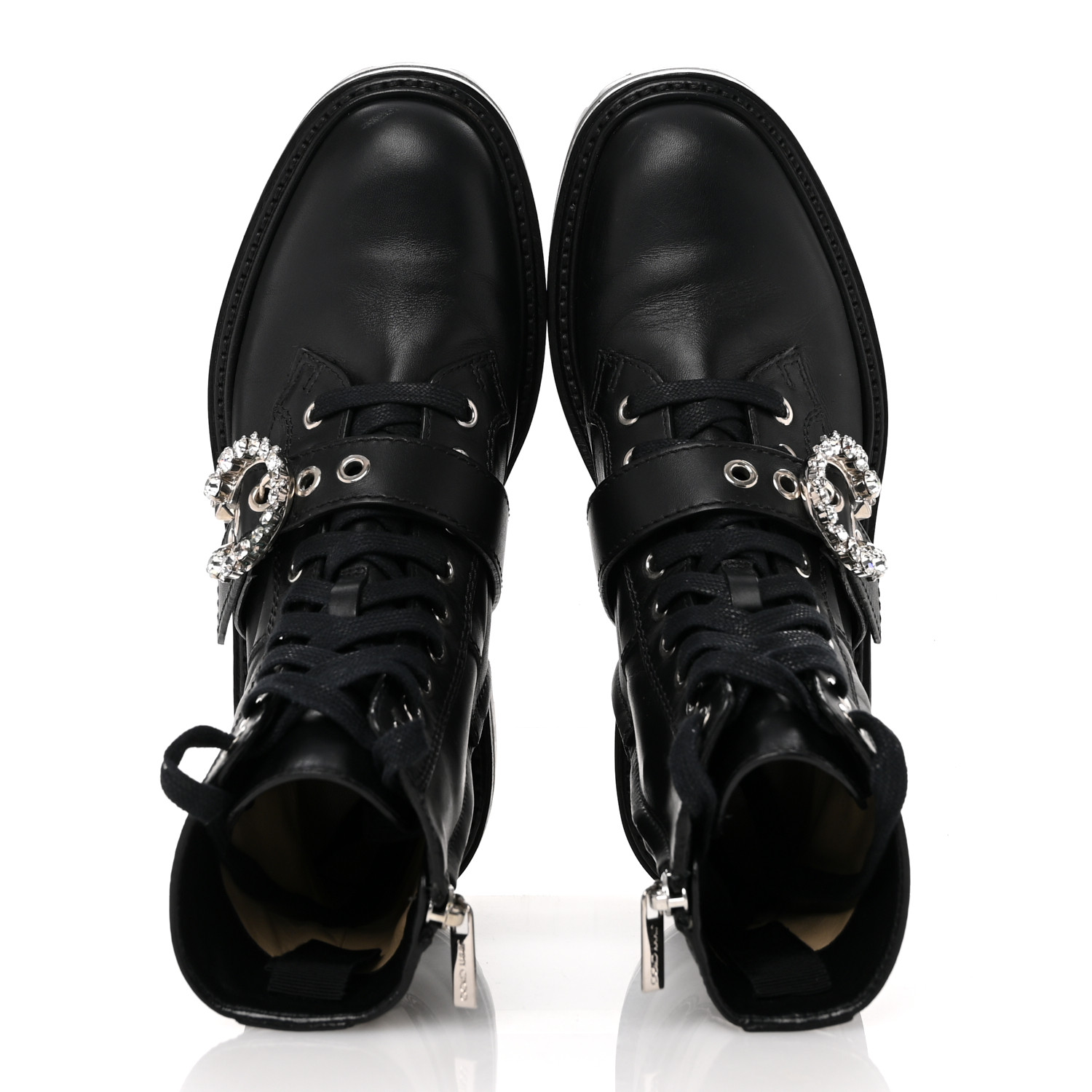 JIMMY CHOO 関税込み Cora leather combat boots Cora leather combat boots in black - Jimmy Choo | Mytheresa