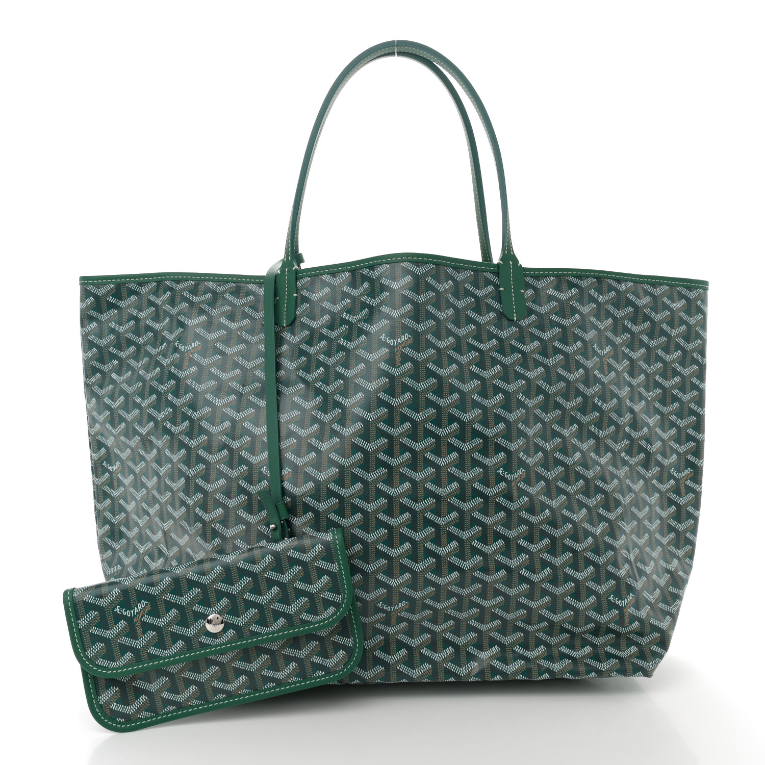 GOYARD Goyardine Saint Louis GM Green 1673657 | FASHIONPHILE