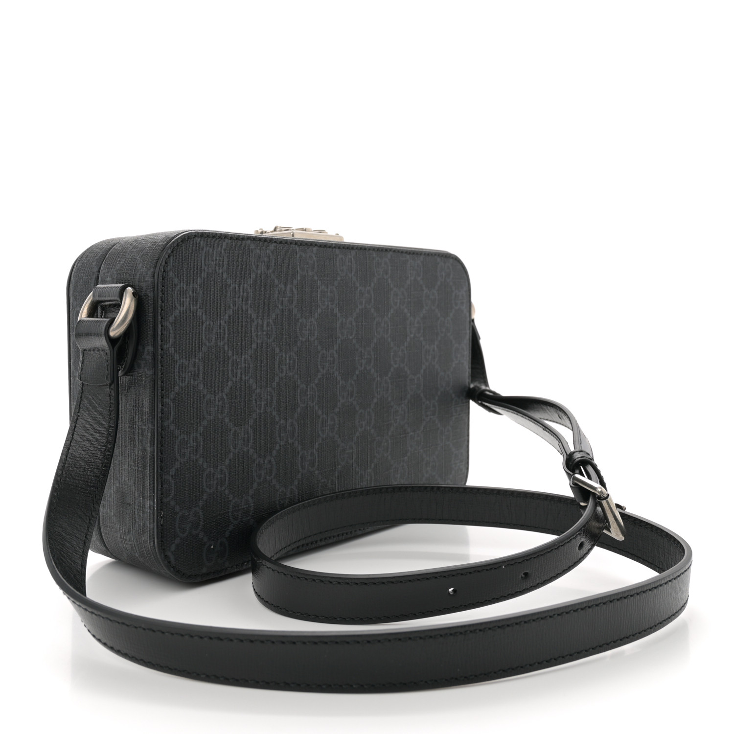 GUCCI GG Supreme Monogram Azalea Calfskin Retro Interlocking