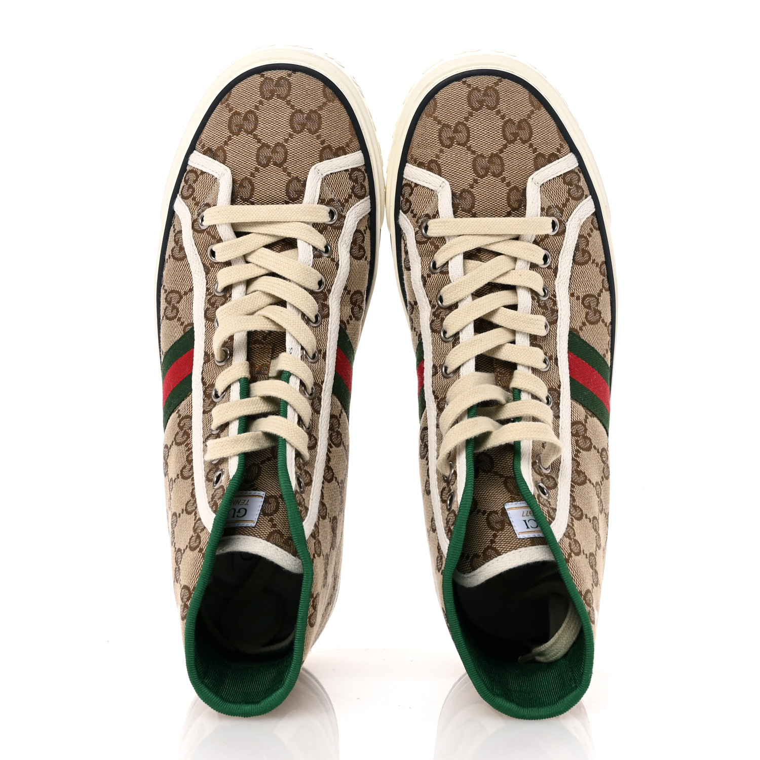 GUCCI GG Monogram Web Mens 1977 Tennis High Top Sneakers 9.5