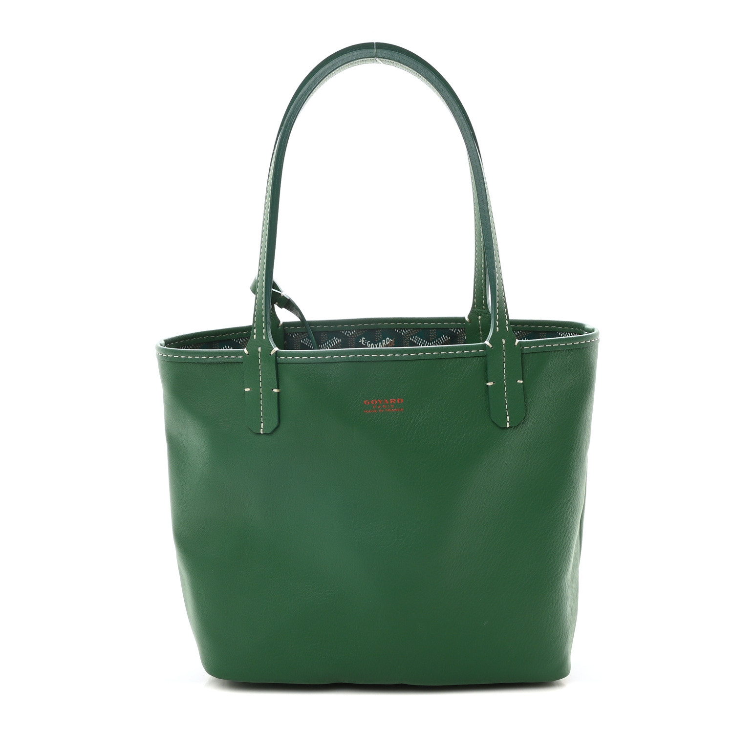 Goyard 木製小物入れ E-GOYARD AINE GOYARD Goyardine Reversible Mini Anjou Green 1663438