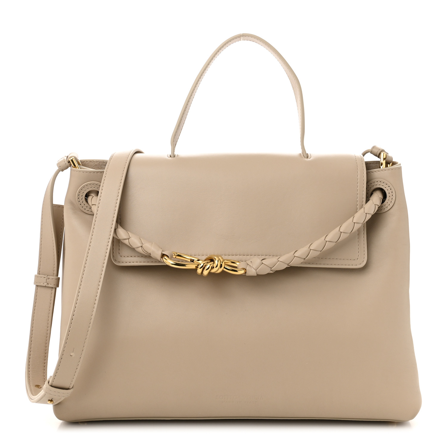 BOTTEGA VENETA Silky Calfskin Medium Ciao Ciao Ecru 1672455
