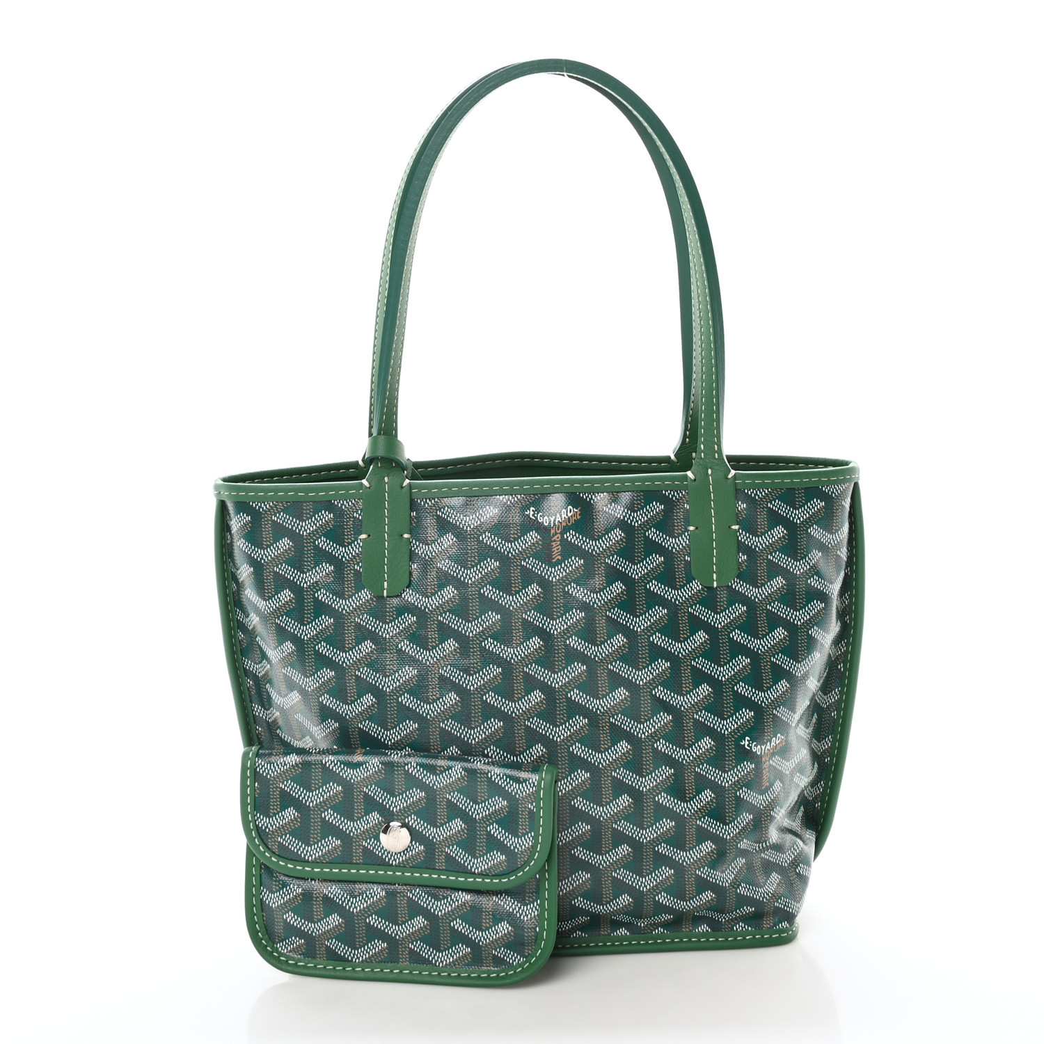 Goyard 木製小物入れ E-GOYARD AINE GOYARD Goyardine Reversible Mini Anjou Green 1663438