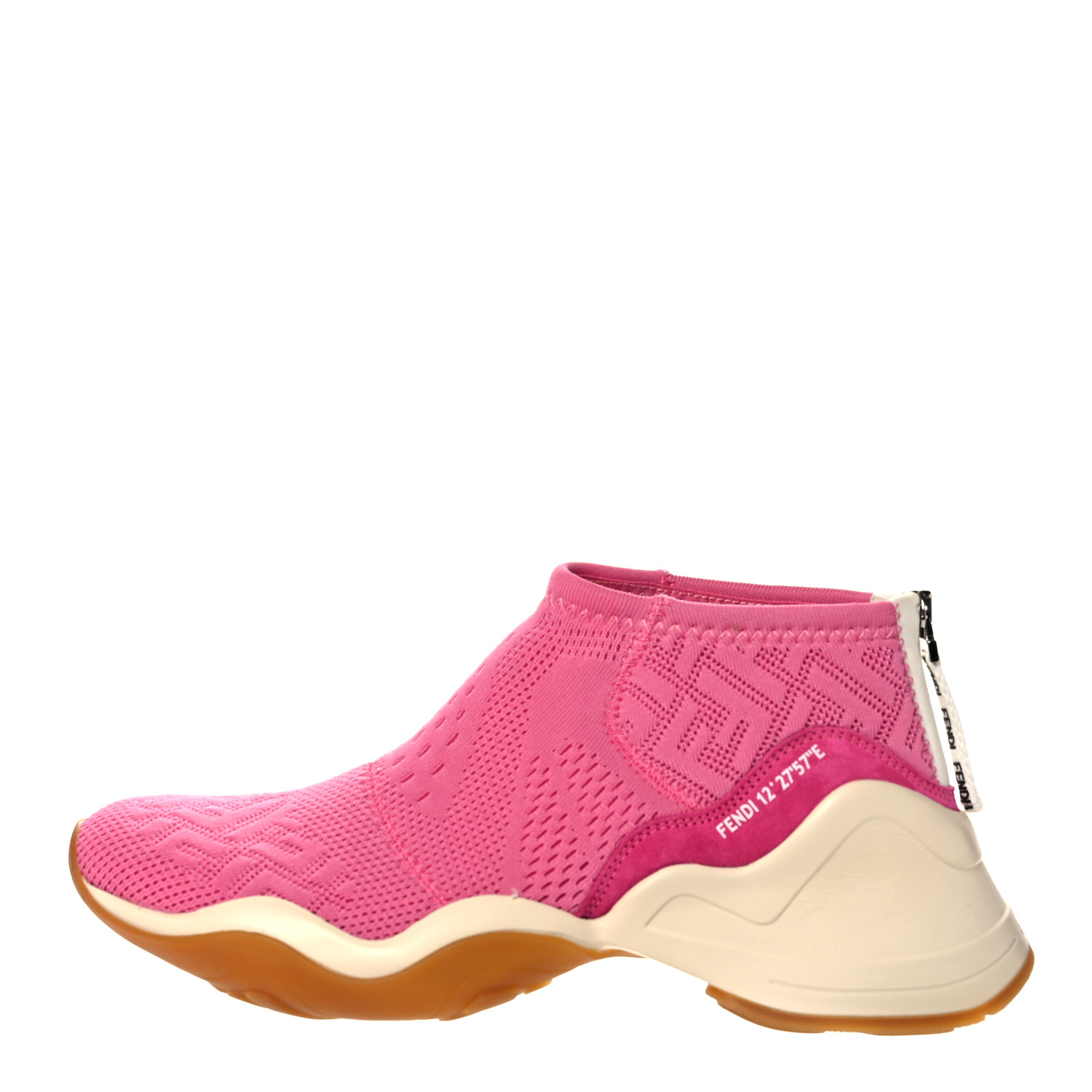 FENDI Technical 3D Mesh Womens FFluid Zip Up Sneakers 40.5