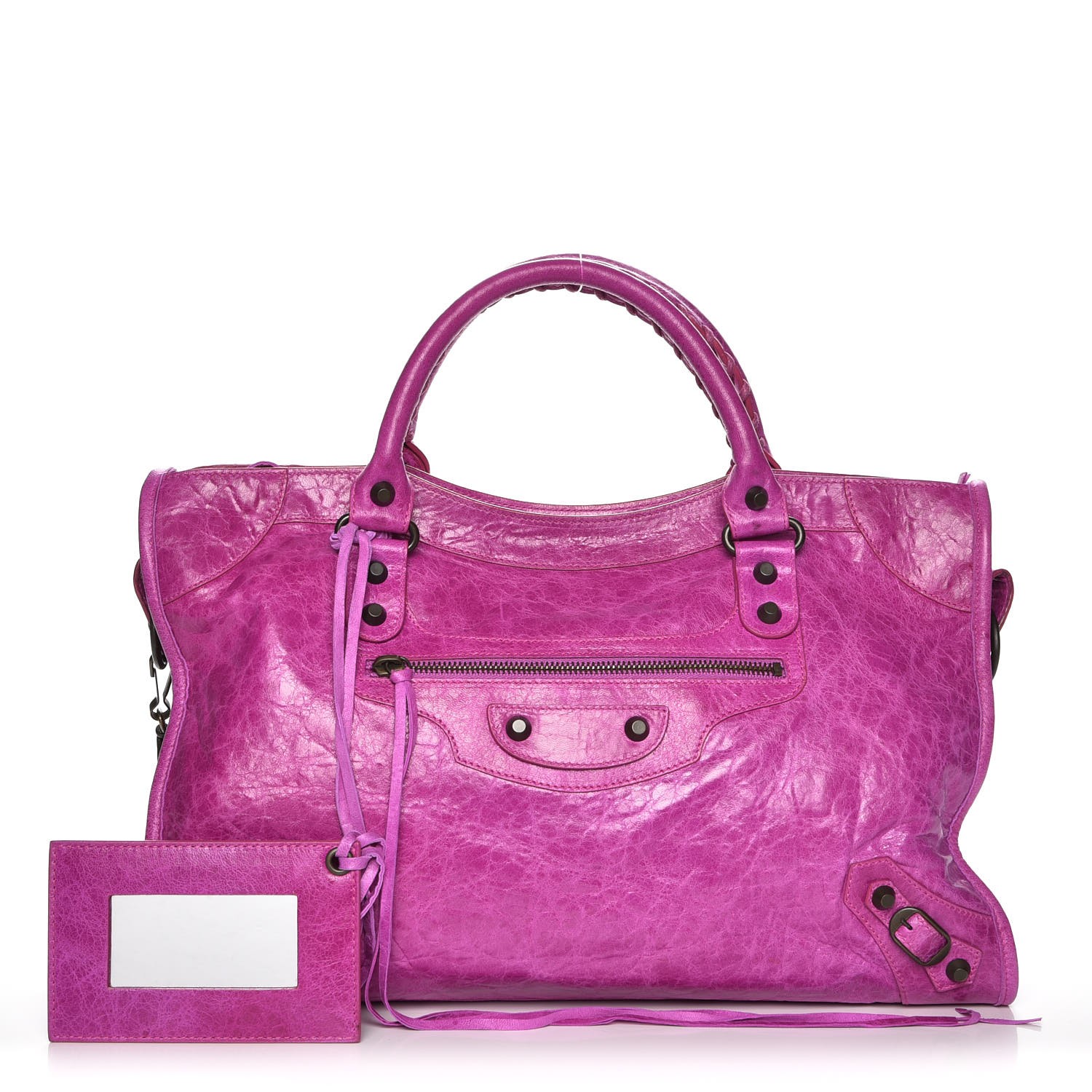 BALENCIAGA Agneau Classic Hardware City Amethyst 232396