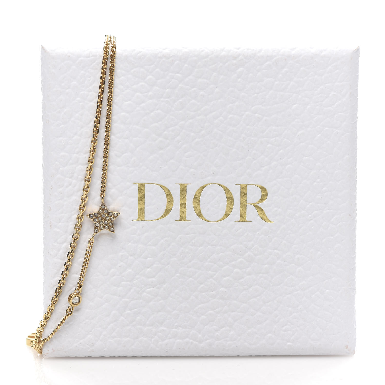 アクセサリー Dior PETIT CD DOUBLE NECKLACE Petit CD Double Necklace Gold-Finish Metal and White