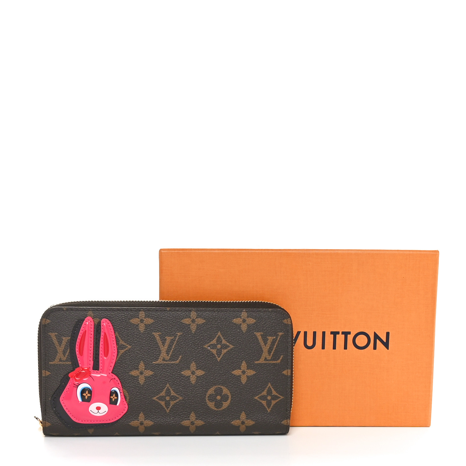 LOUIS VUITTON LV X SY Monogram Rabbit Zippy Wallet Pink LOUIS VUITTON LV X SY Monogram Rabbit Zippy Wallet Pink