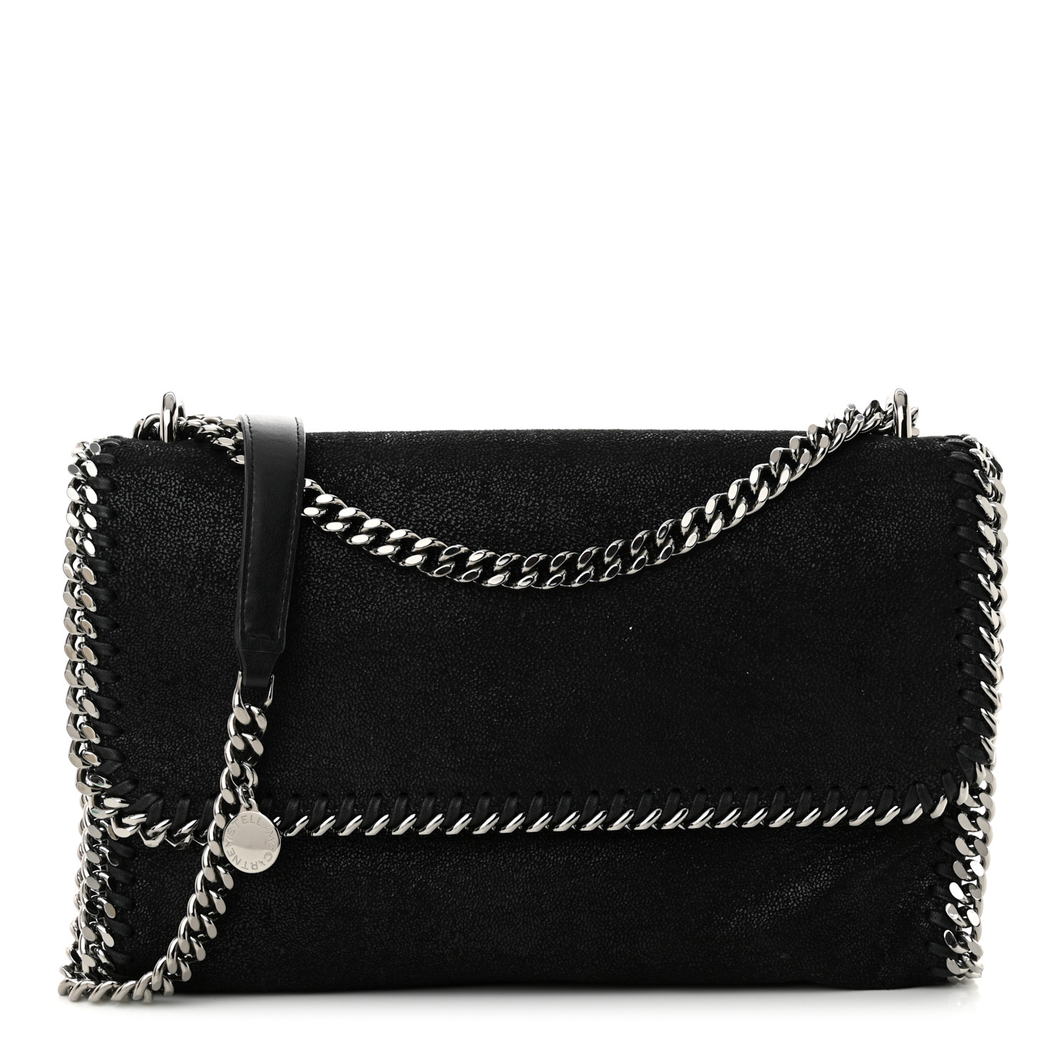 STELLA MCCARTNEY Shaggy Deer Falabella Messenger Black