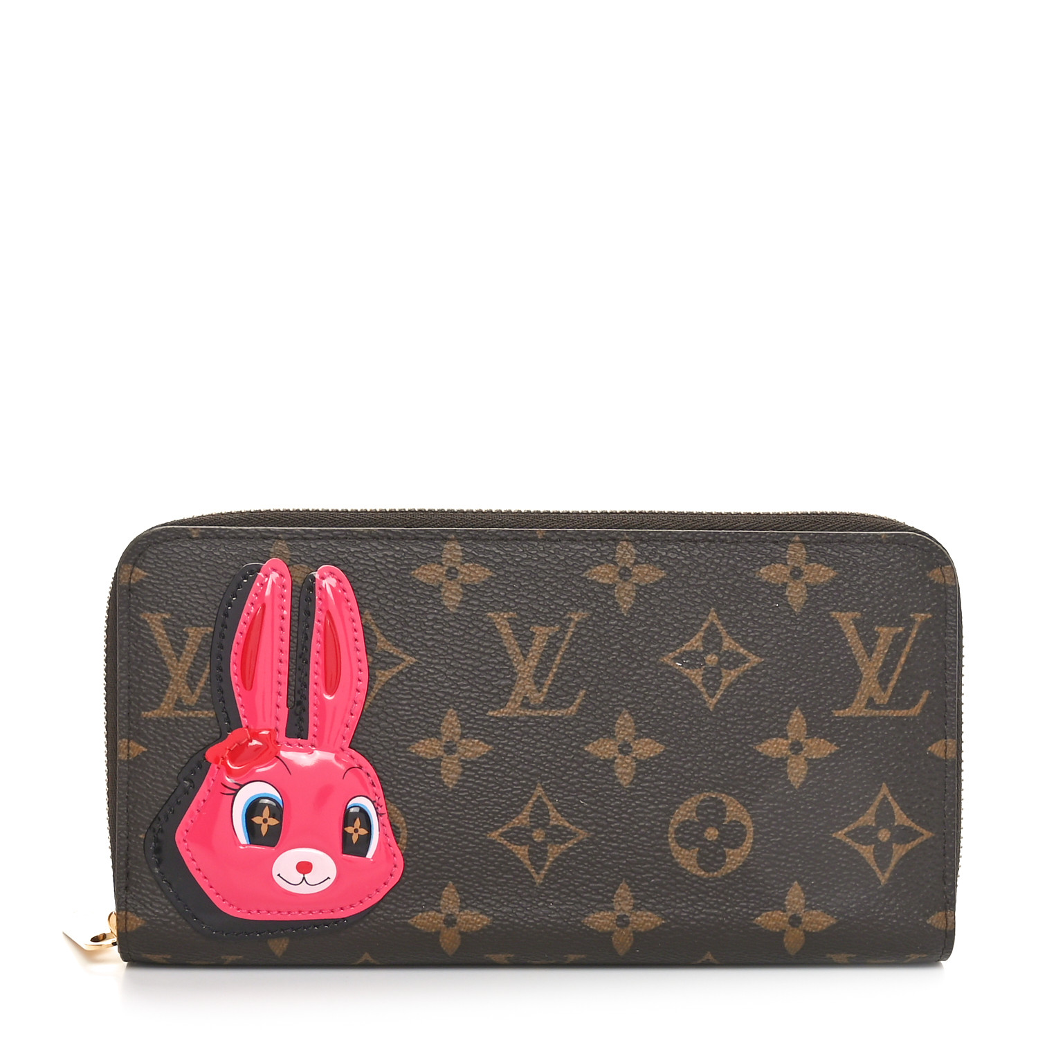 LOUIS VUITTON LV X SY Monogram Rabbit Zippy Wallet Pink