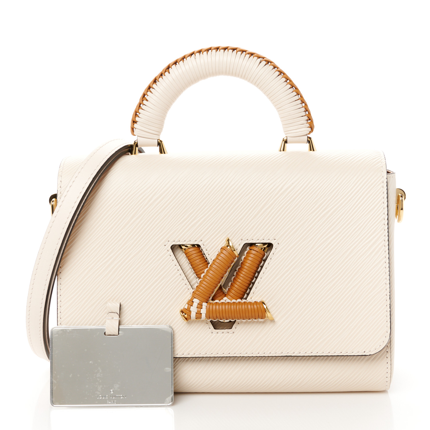 LOUIS VUITTON Epi Twist Top Handle Shoulder Bag MM Quartz