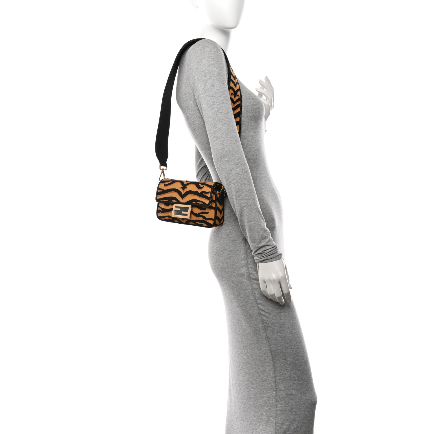 FENDI イニシャル　Y FENDI Canvas Chinese New Year Tiger Embroidered Mini