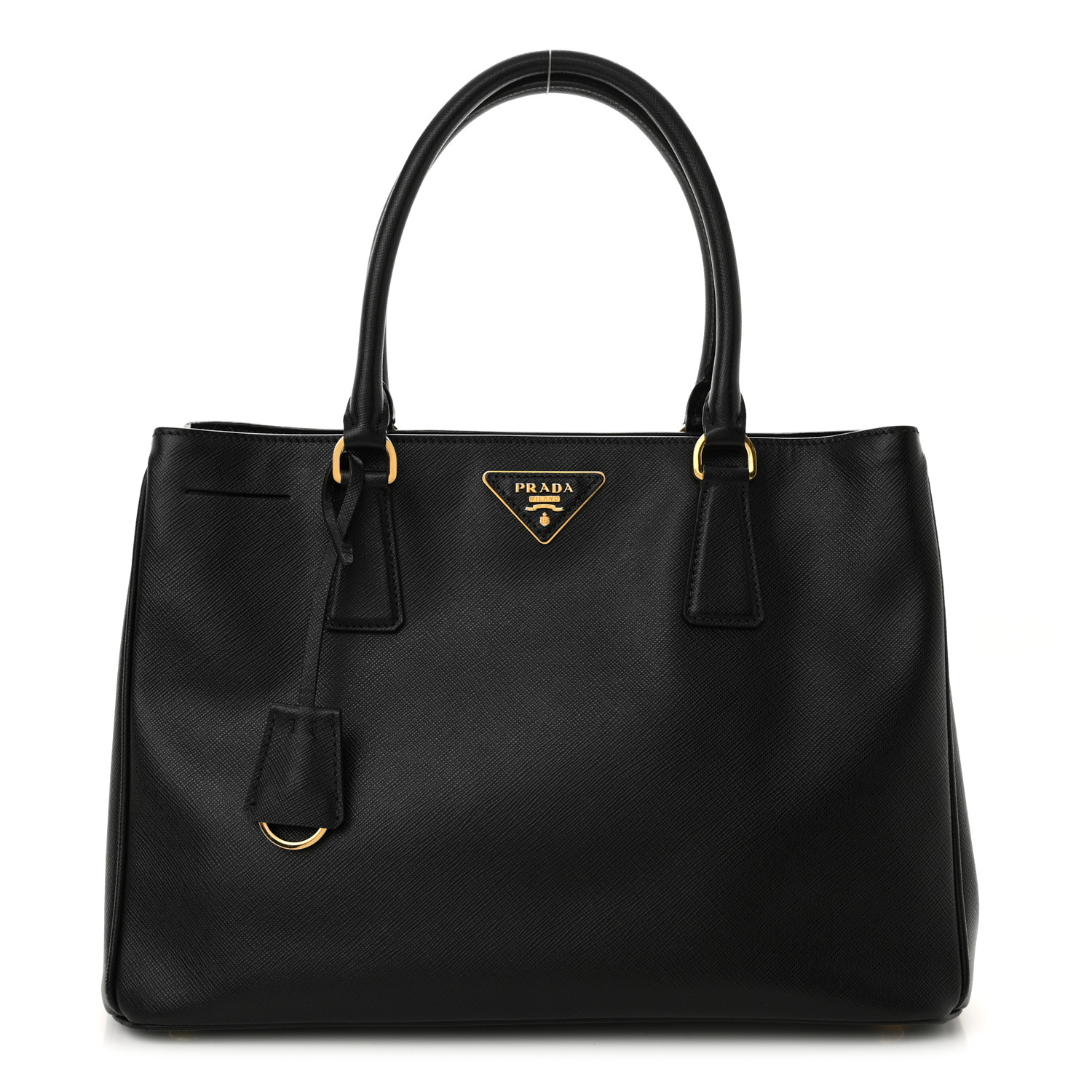 値下げPRADA SAFFIANOLUX PRADA Saffiano Lux Medium Tote Black 1625922 | FASHIONPHILE