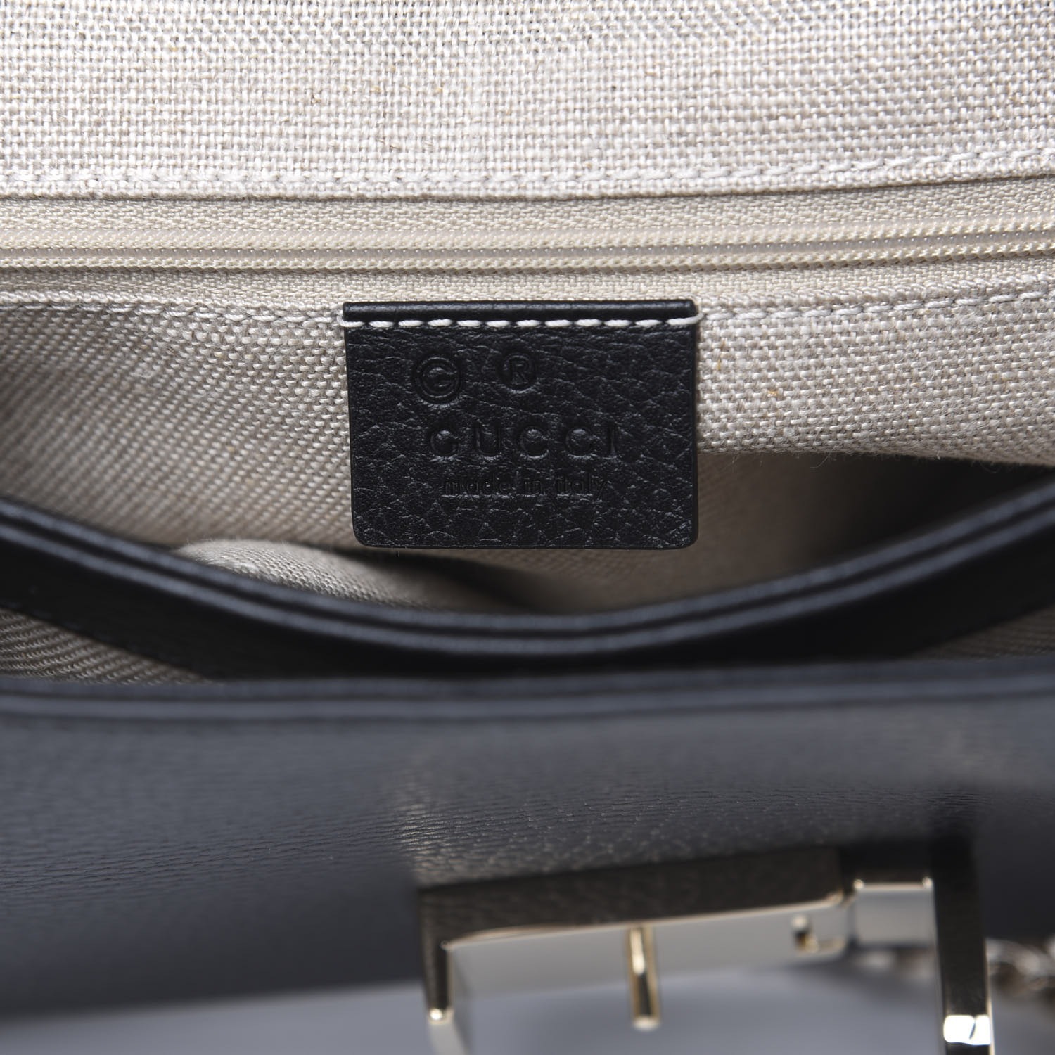 GUCCI Dollar Calfskin Interlocking G Top Handle Shoulder Bag