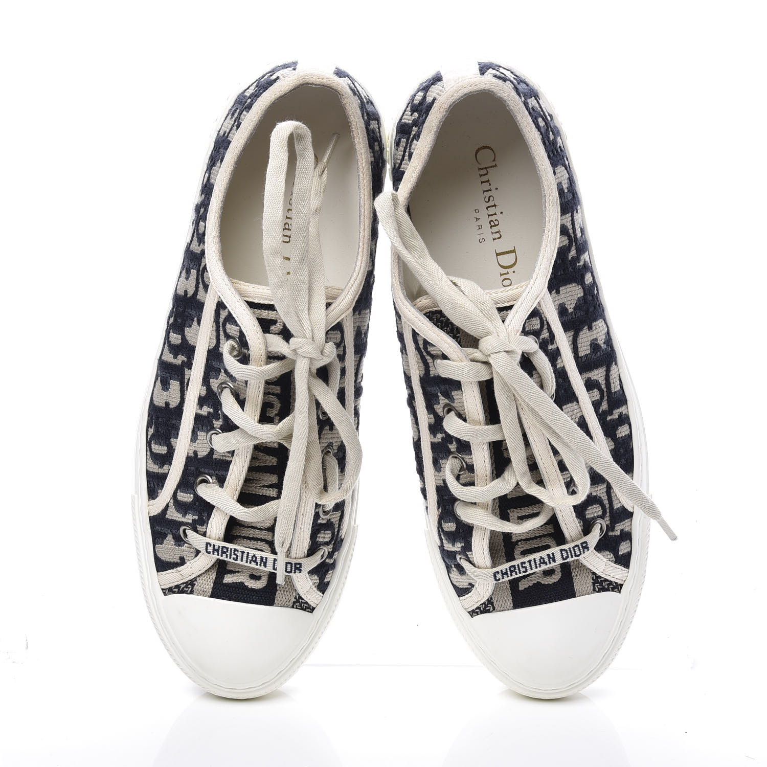CHRISTIAN DIOR Canvas Oblique Walk'N'Dior Low Top Sneakers