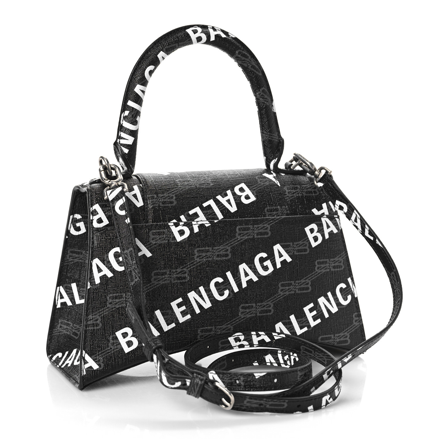 BALENCIAGA Coated Canvas BB Monogram Allover Logo Small