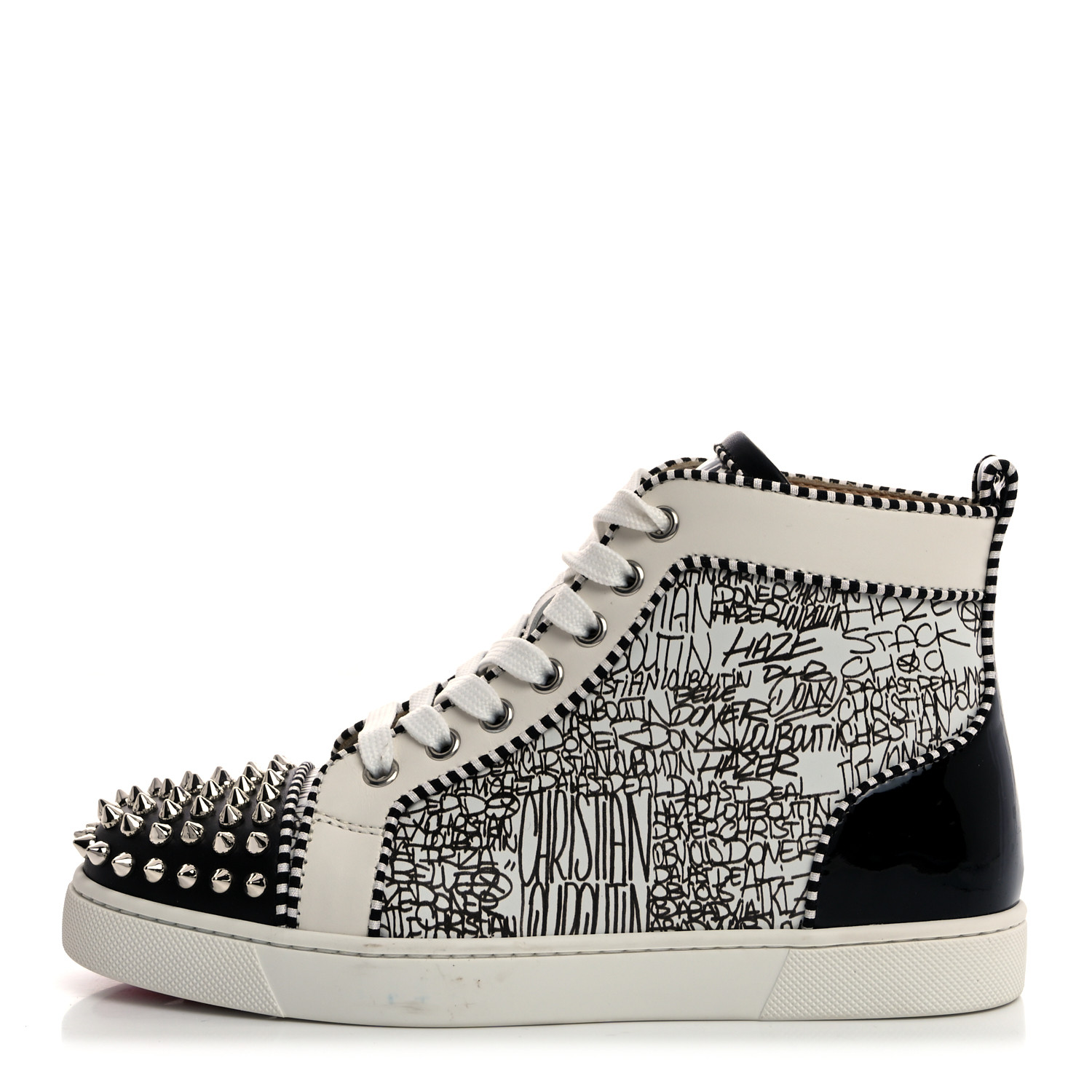 CHRISTIAN LOUBOUTIN Mens Calfskin Lou Spikes Caligraf Orlato