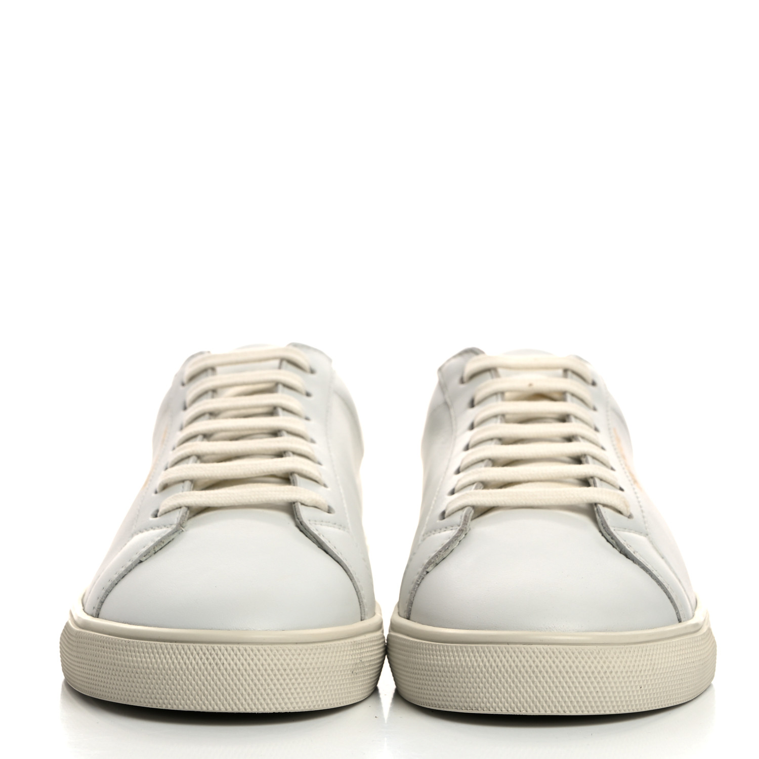 イブサンローラン SAINT LAURENT Calfskin Andy Low Top Sneakers 36.5 Blanc