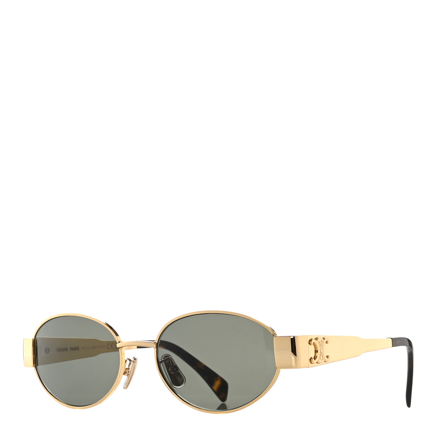 CELINE Metal Triomphe 01 Sunglasses CL40235U Gold Green