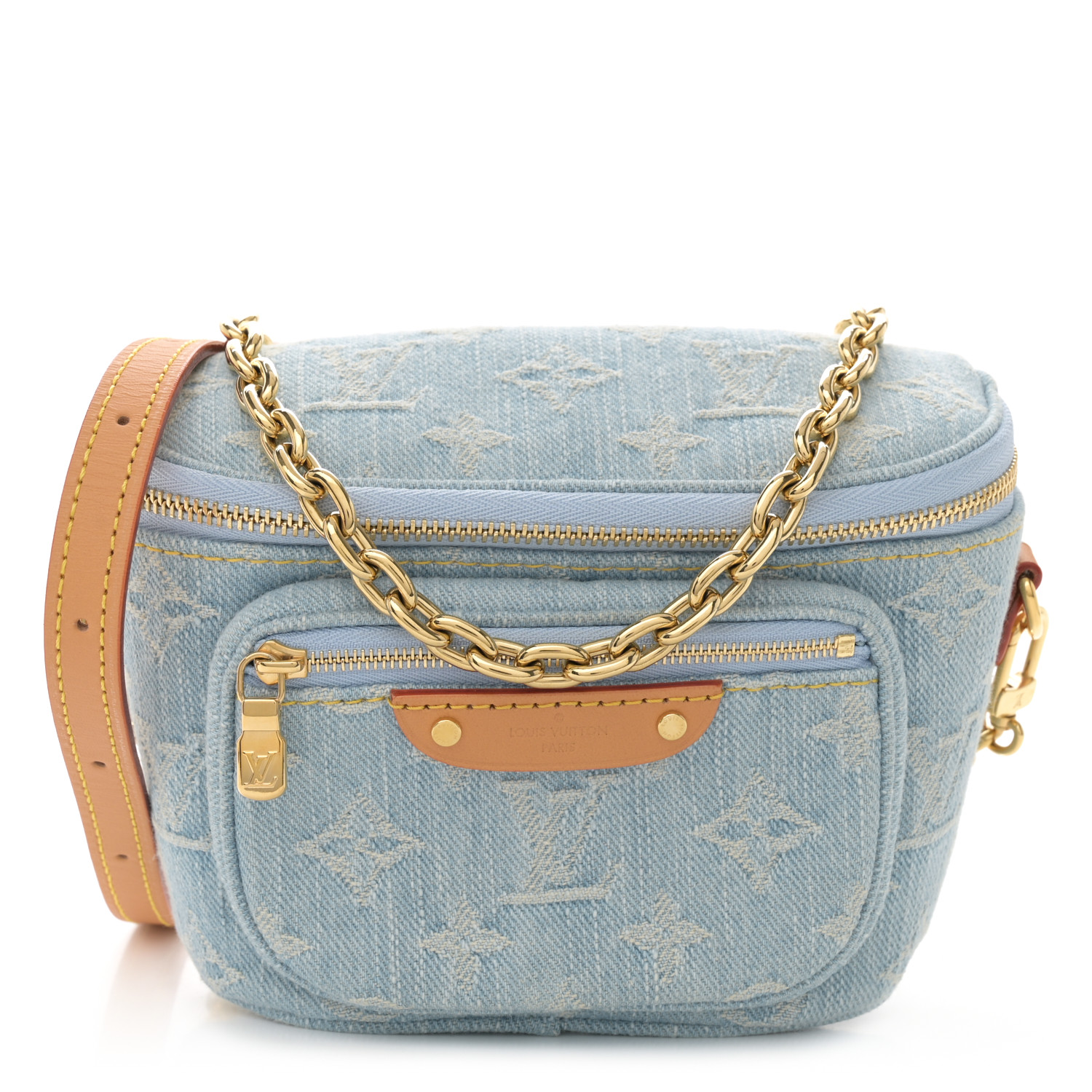 【LOUIS VUITTON】ミニ バムバッグ スカイブルーデニム LOUIS VUITTON Monogram Denim Mini Bumbag Sky Blue 1553873