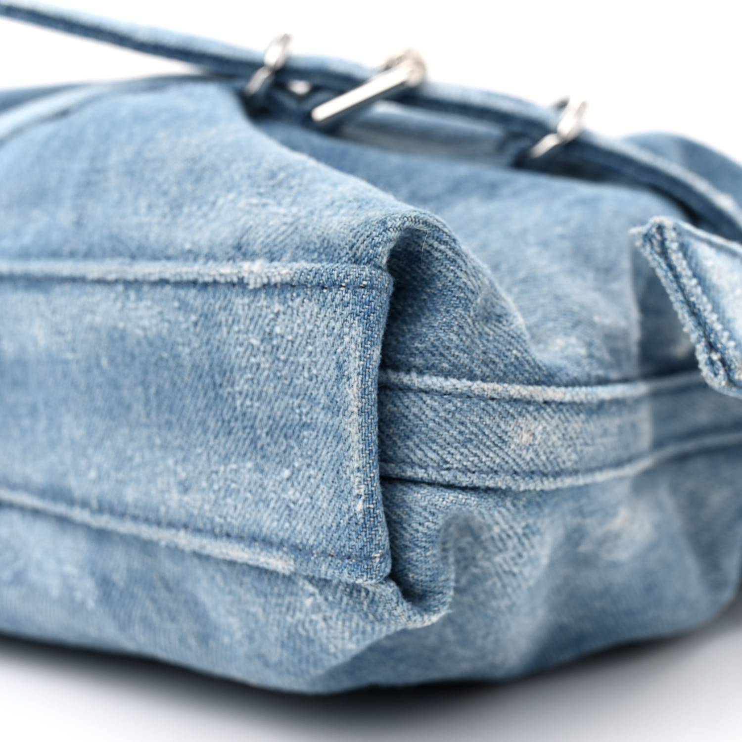 GIVENCHY Washed Denim Medium Voyou Bag Medium Blue 1521011