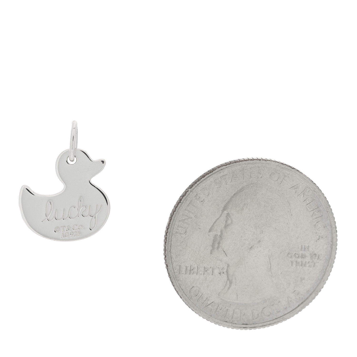 【海外限定】 TIFFANY Sterling FASHIONPHILE | 1522134 Charm Duck Lucky Silver アクセサリー