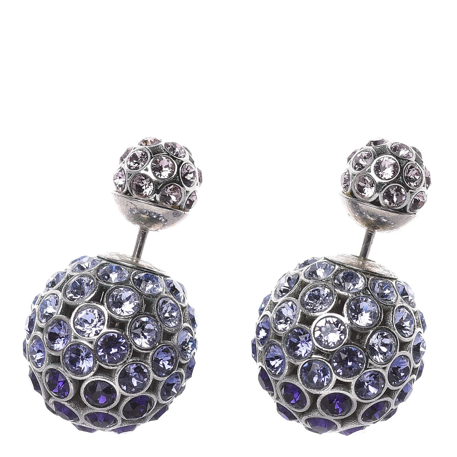 【Dior】Tribales ピアス cristal ball CHRISTIAN DIOR Crystal Mise En Dior Tribal Earrings Purple