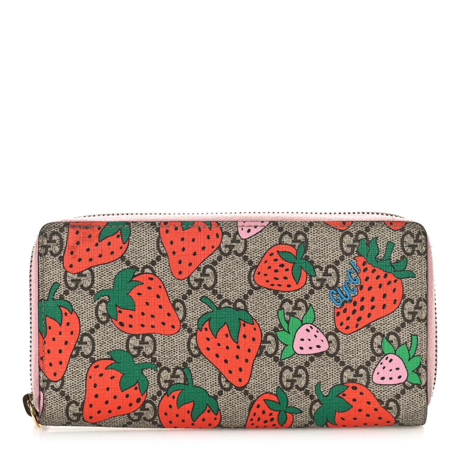 Gucci★素敵！Pink Leather GRG Logo Print Zip Around Wallet Gucci☆素敵！Pink Leather GRG Logo Print Zip Around Wallet