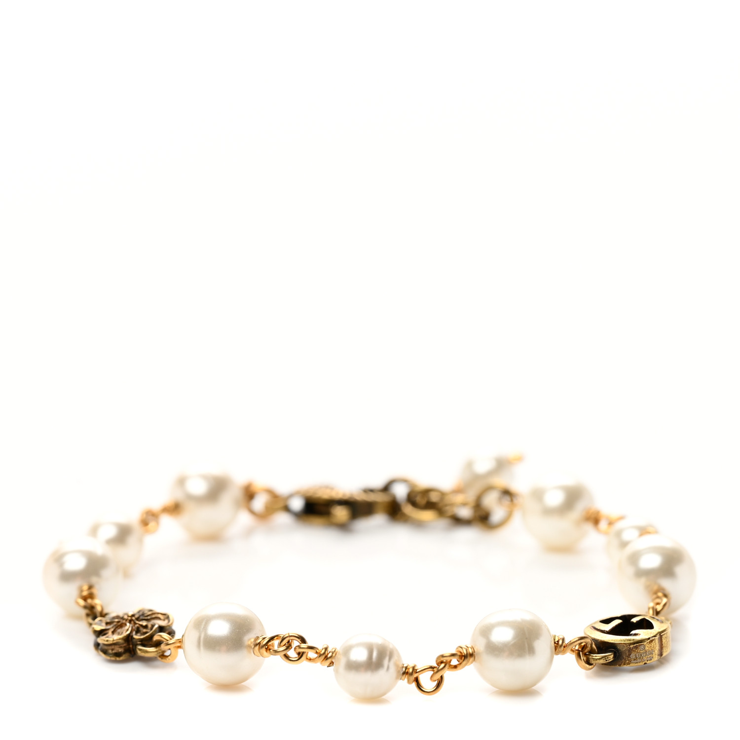 ブレスレット Interlocking G Bracelet with Pearls Gucci Interlocking G Bracelet with Pearls - Runway Catalog