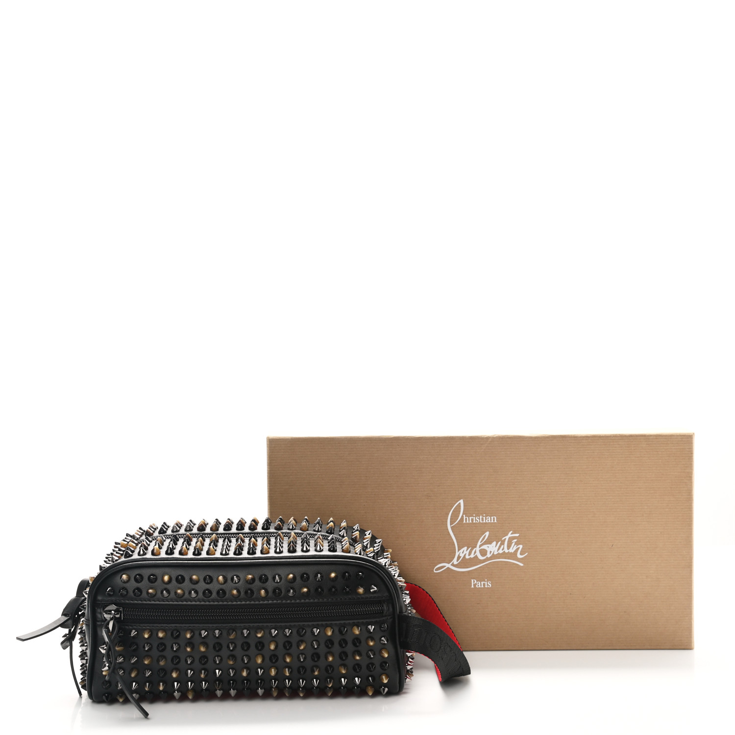 CHRISTIAN LOUBOUTIN Calfskin Spikes Mens Blaster Toiletry