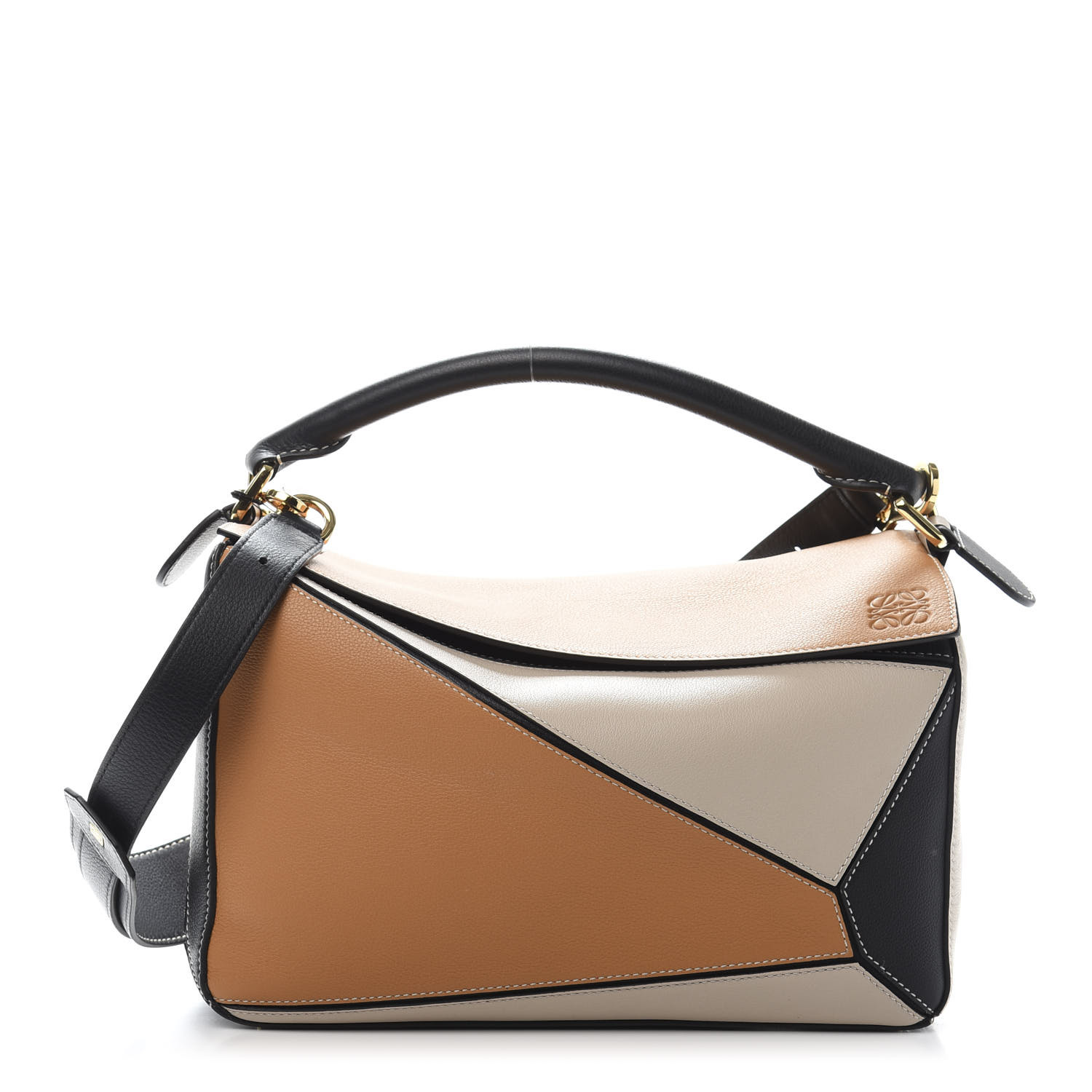 出品7/15まで★LOEWE★ LOEWE Grained Calfskin Medium Puzzle Bag Amber Light Oat
