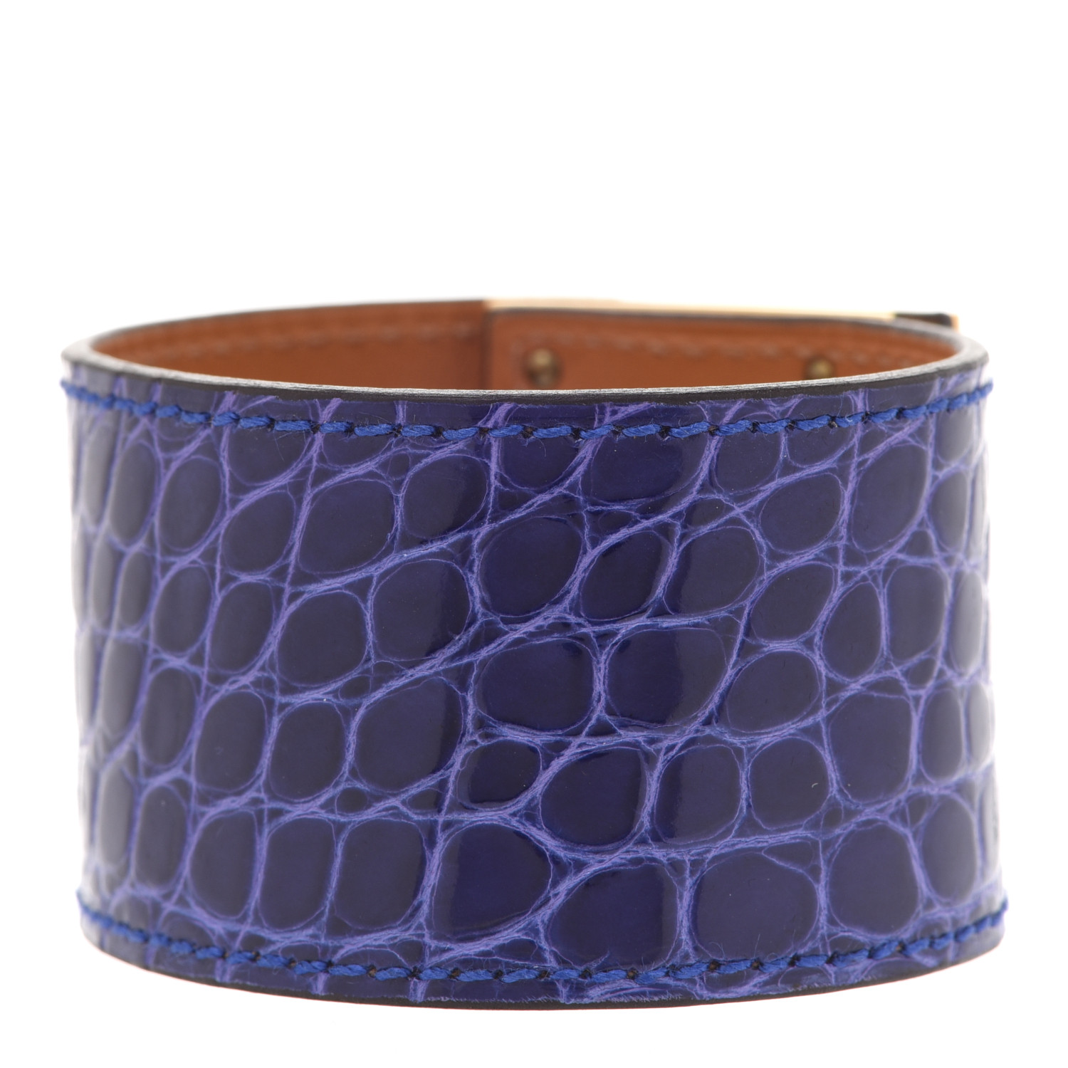HERMES ブレスレット Kelly Dog Exreme Bleu Electrique Excellent ( Rank SA ) HERMÈS Bracelet Mini Dog ClousRonds