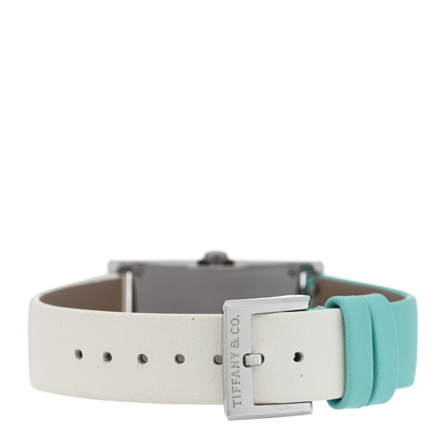ティファニーブルー。2点 TIFFANY Stainless Steel Calfskin 22mm East West 2-Hand