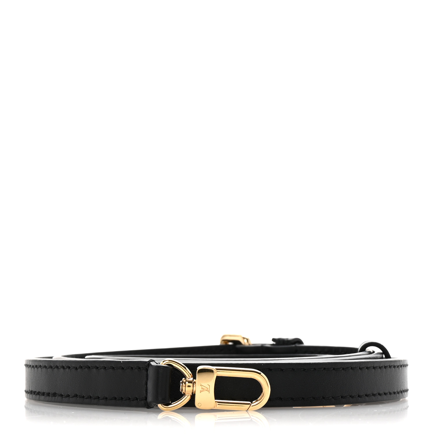 LOUIS VUITTON Calfskin 16mm Adjustable Shoulder Strap Black