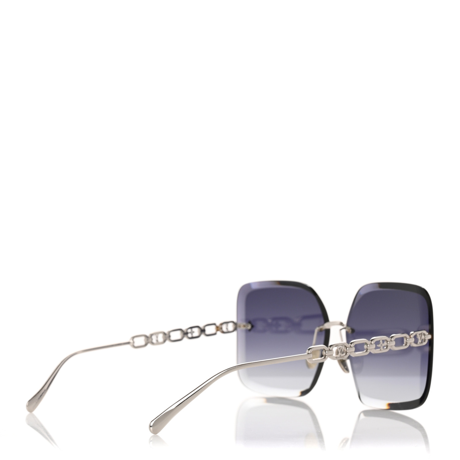 LOUIS VUITTON Metal LV Jewel Square Sunglasses Z2161U Silver