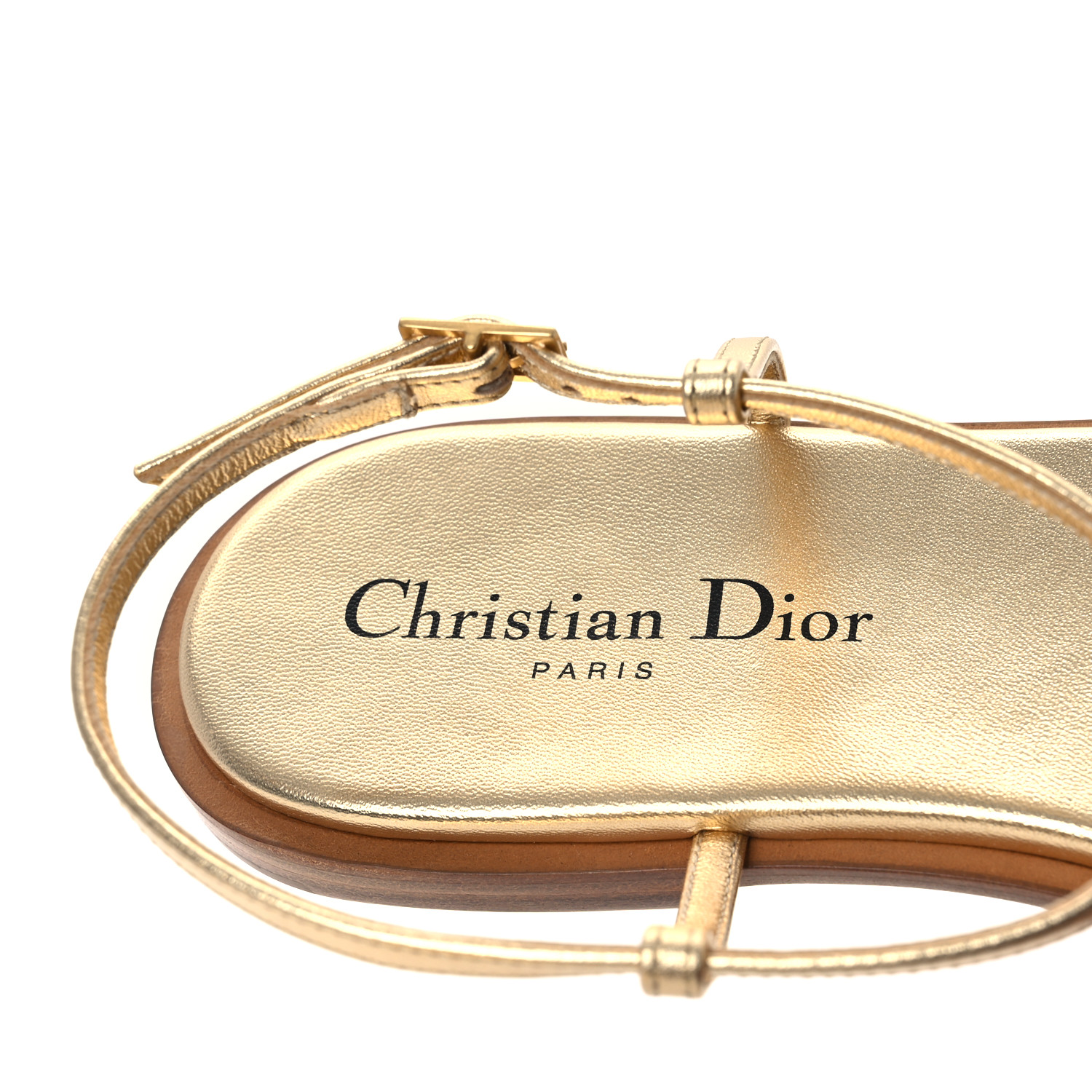 Christian Dior　サンダル　38.5 CHRISTIAN DIOR BLUE CANVAS SLIDE SANDALS w/ CD LOGO LEATHER