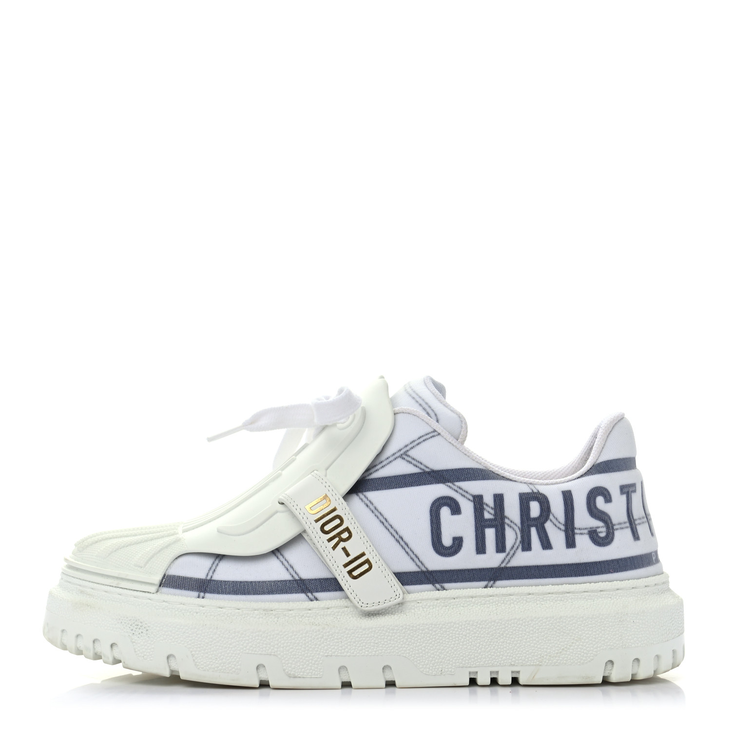 CHRISTIAN DIOR Nylon Mesh Dior-ID Platform Sneakers 38 Bleu