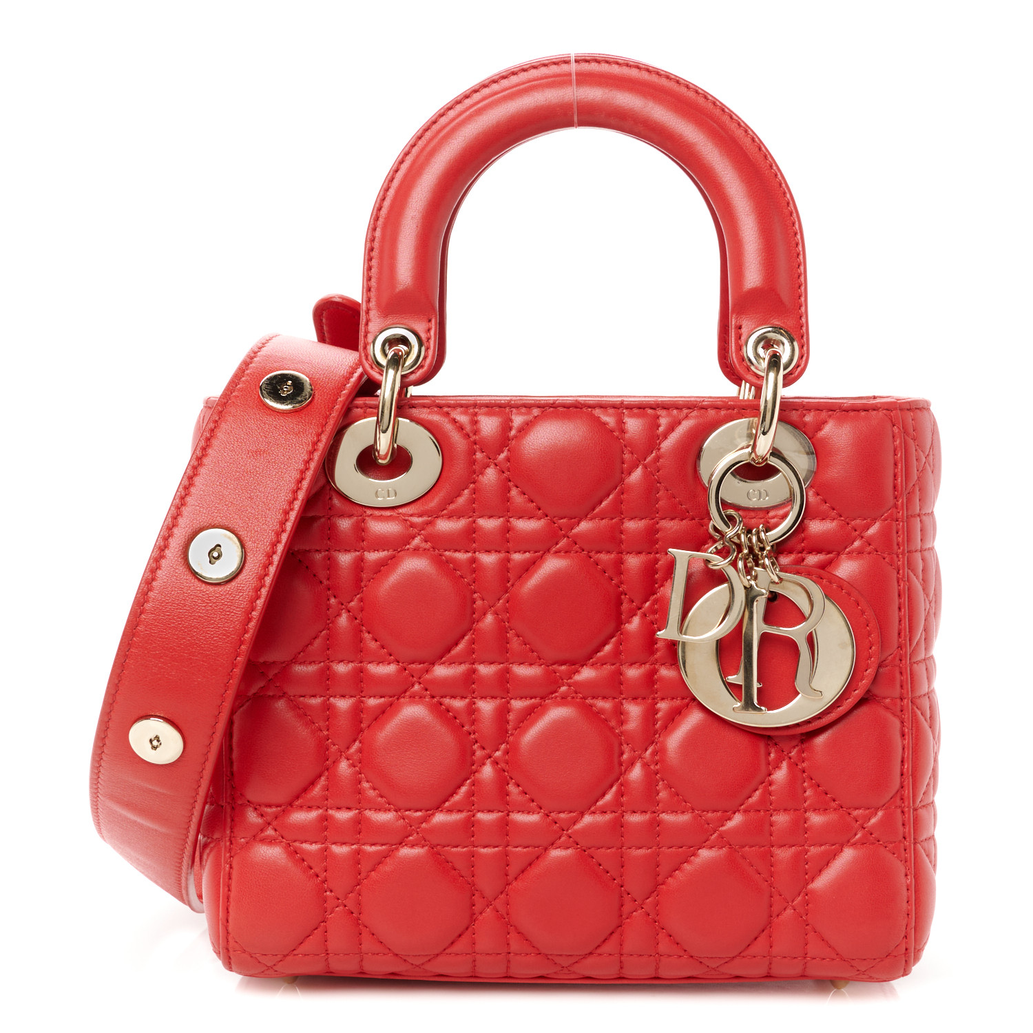Dior★Dior Small Lambskin Cannage My Lady Dior Lucky Badges CHRISTIAN DIOR Lambskin Cannage Small Lucky Badges My Lady