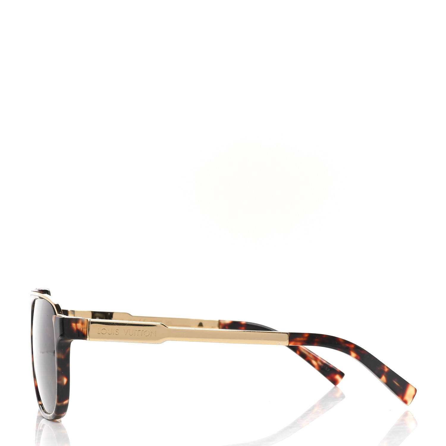 LOUIS VUITTON Acetate Mascot Sunglasses Z0938E Tortoise