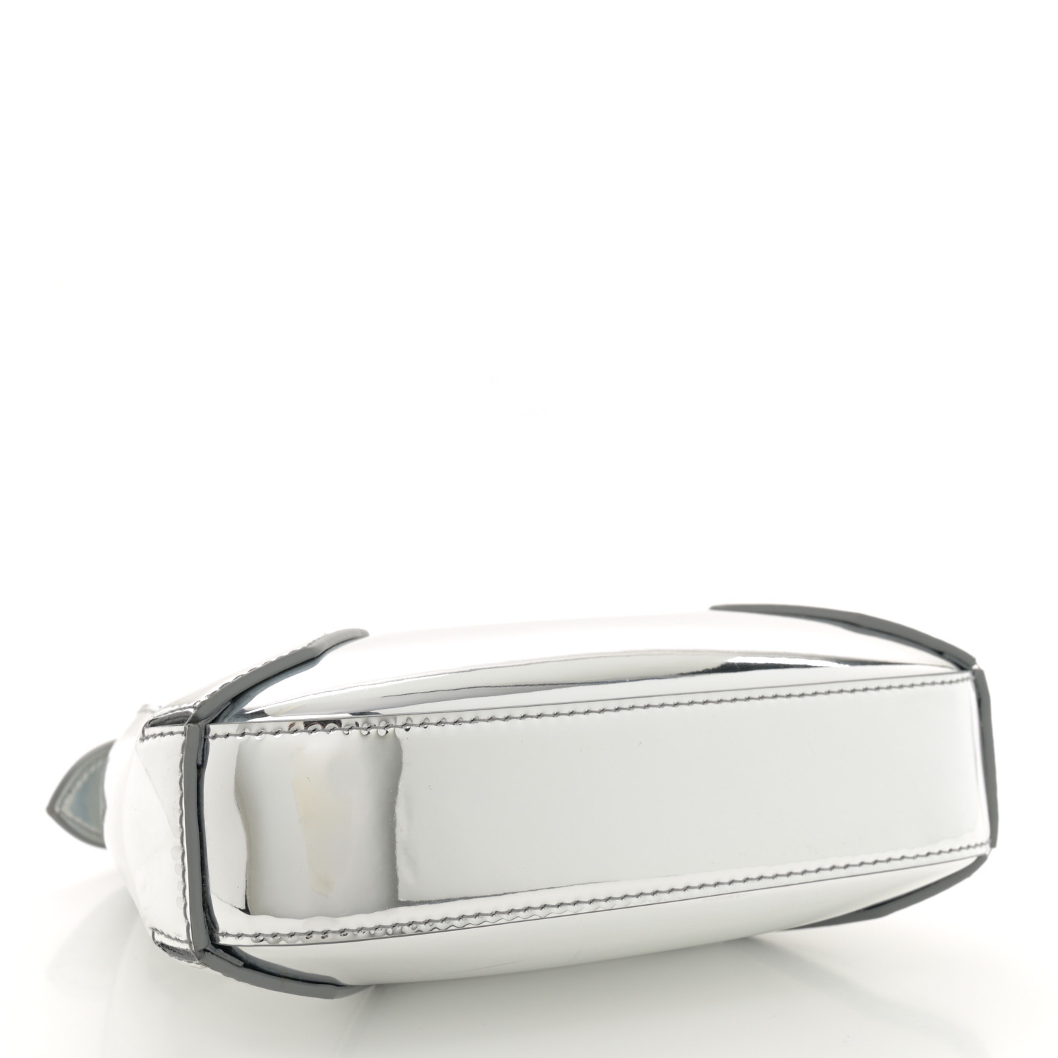ALEXANDER MCQUEEN Metallic Jeweled Mini Hobo Bag Silver
