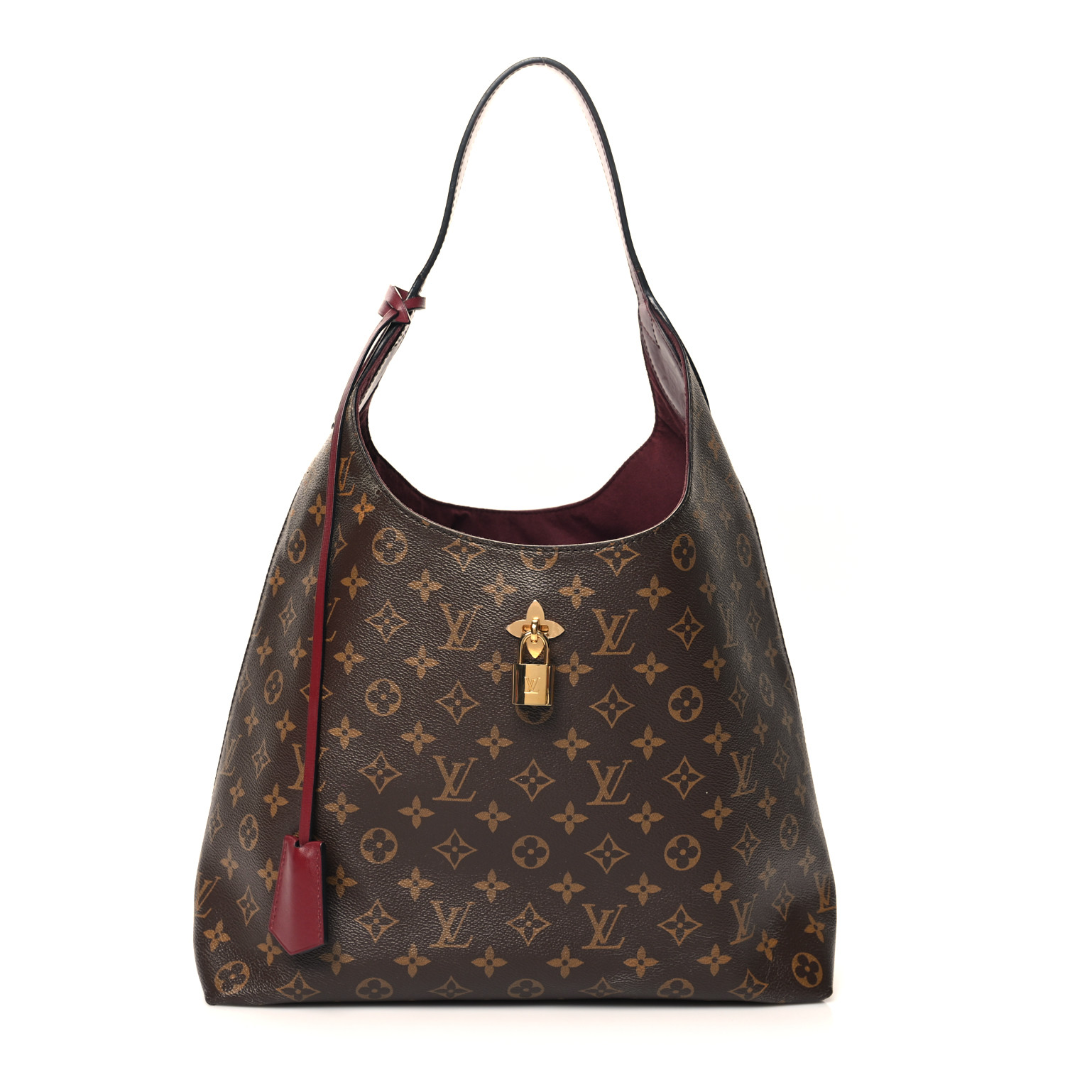 ルイヴィトン LOUIS VUITTON フラワーホーボー LOUIS VUITTON Monogram Flower Hobo Bordeaux 1620794