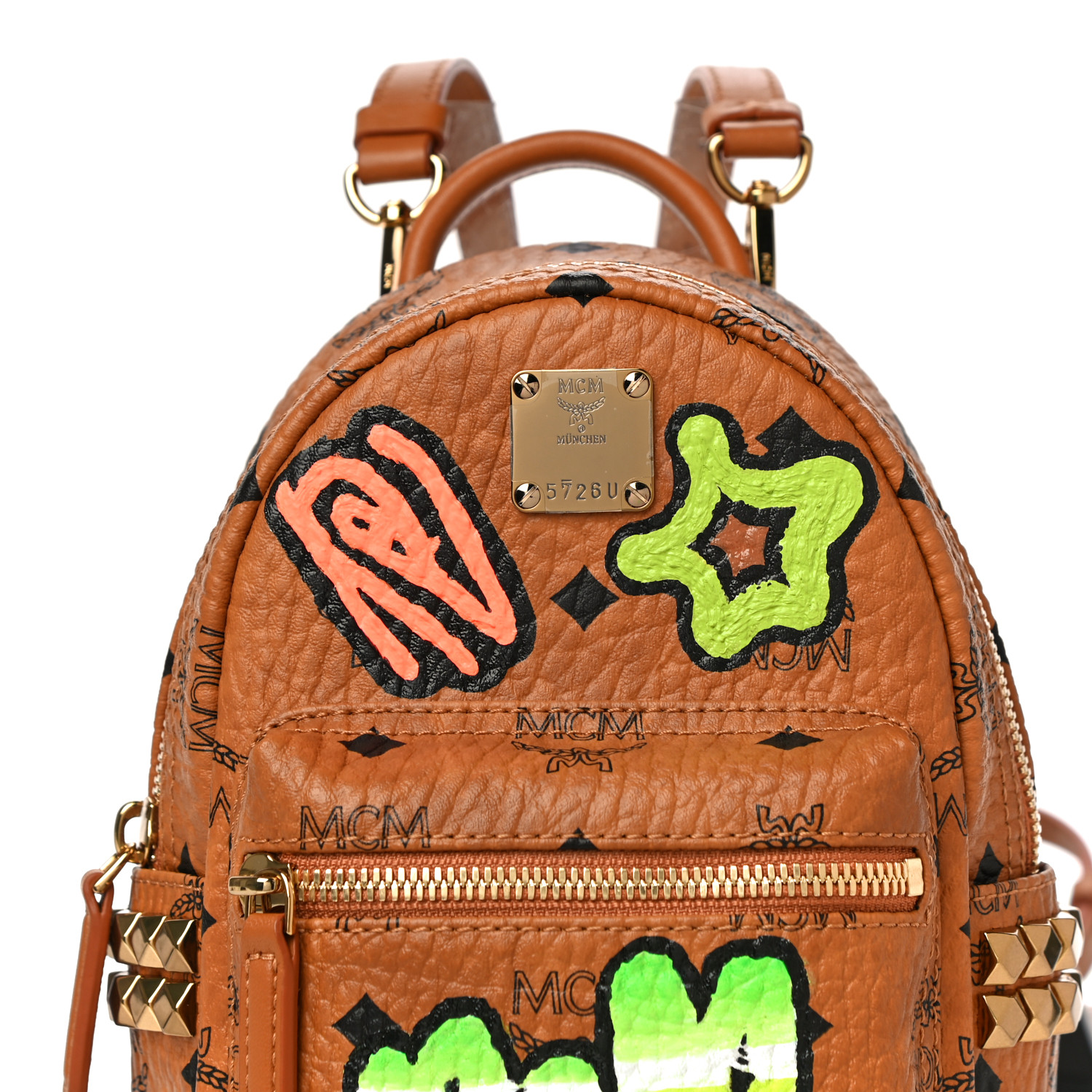 [MCM]★Stark Side Stud Visetos Backpack Mini Stark Side Studs Backpack in Visetos Black | MCM ®US