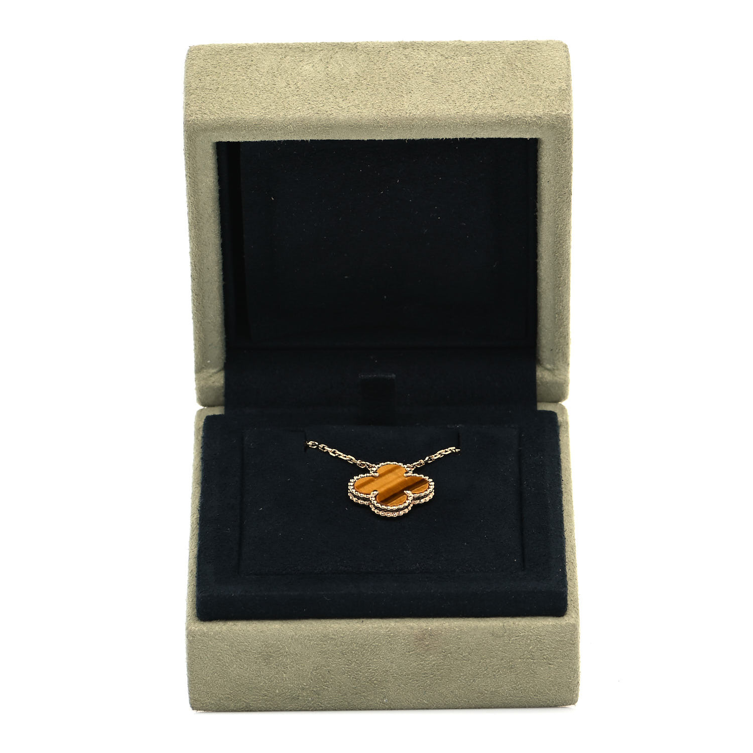 [VANCLEEF&ARPELS]VCARD38600 タイガーズアイ Vintage Alhambra pendant 18K yellow gold, Tiger Eye - Van