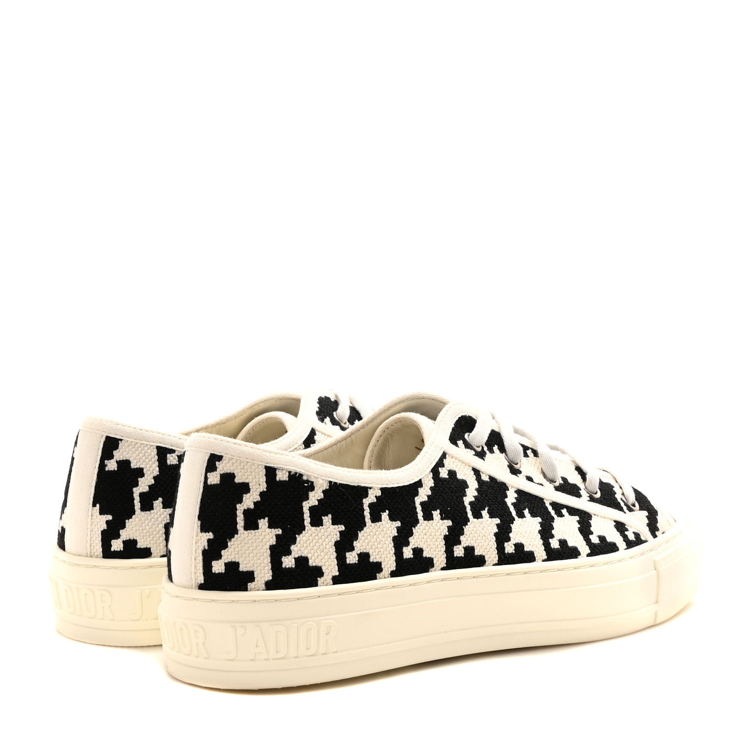 Dior ディオール CHRISTIAN DIOR Canvas Macro Houndstooth Embroidered Womens